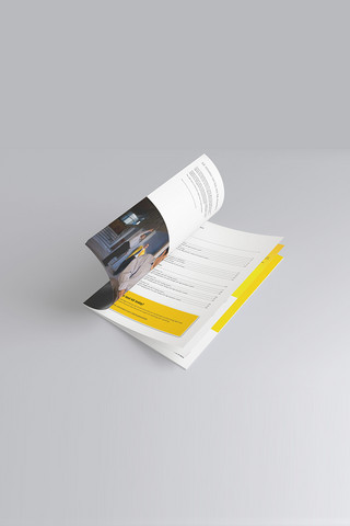 高档大气画册海报模板_高档画册书籍黄色简洁大气样机