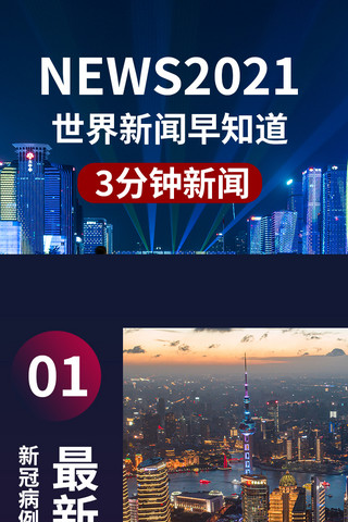 早报新闻海报模板_新闻、早报晚报摄影图渐变商务风H5