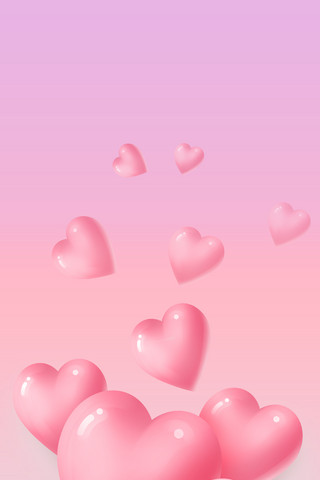 爱心手机壁纸爱情粉色渐变手机壁纸