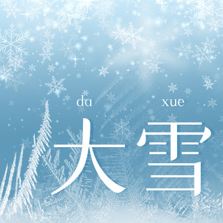 大雪传统海报模板_大雪传统节气彩色简约公众号次图