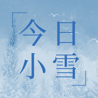 小雪简约风小雪蓝色简约风公众号次图