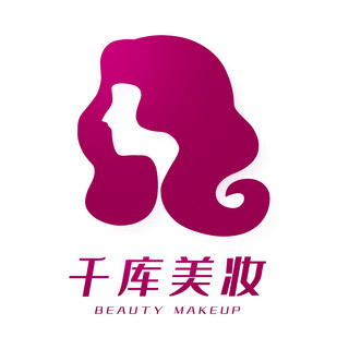 彩妆logo海报模板_美妆美发彩色扁平LOGO