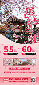 赏樱季旅游宣传粉色简约大气全屏海报