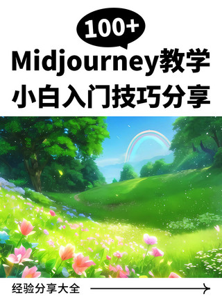 midjourney教学入门技巧彩色简约小红书配图