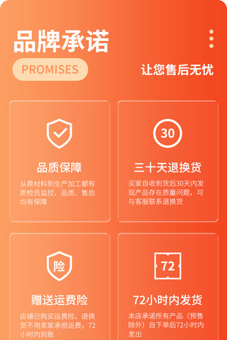 退换货icon海报模板_运费险退换货红色橙色简约电商售后卡