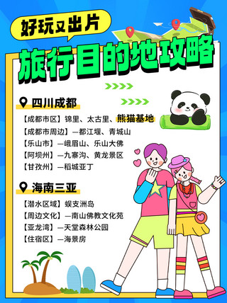 海南黎族海报模板_好玩又出片旅行目的地攻略彩色扁平小红书