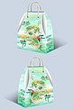 端午节粽子绿色AIGC手提包装盒