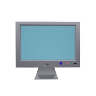 液晶宽屏显示器海报模板_扁平苹果工作电脑显示器