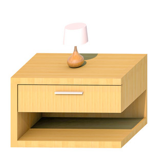 家具床头柜海报模板_C4D异形木质床头柜