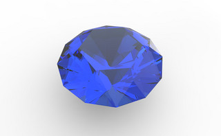 钻石宝石水晶海报模板_钻石闪亮切面透明彩色宝蓝色免扣