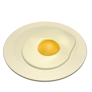 蛋白粉背景海报模板_c4d风格美食煎蛋免扣PNG