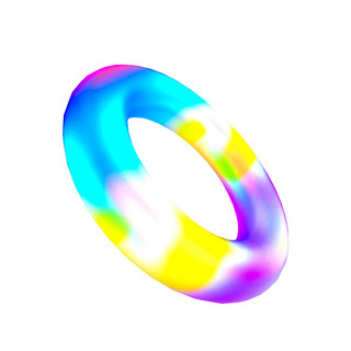 蒸汽波立体圆环