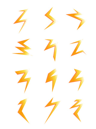 卡通可爱闪电元素之微立体套图