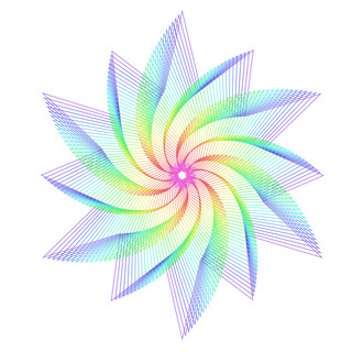 几何线条矢量海报模板_简约科技几何彩色渐变线条矢量元素装饰图案
