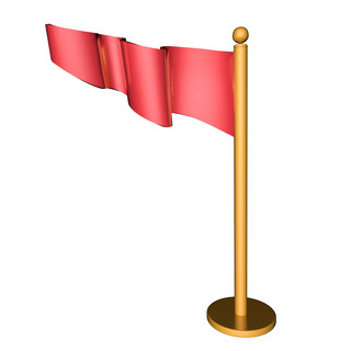 C4D红旗模型PNG