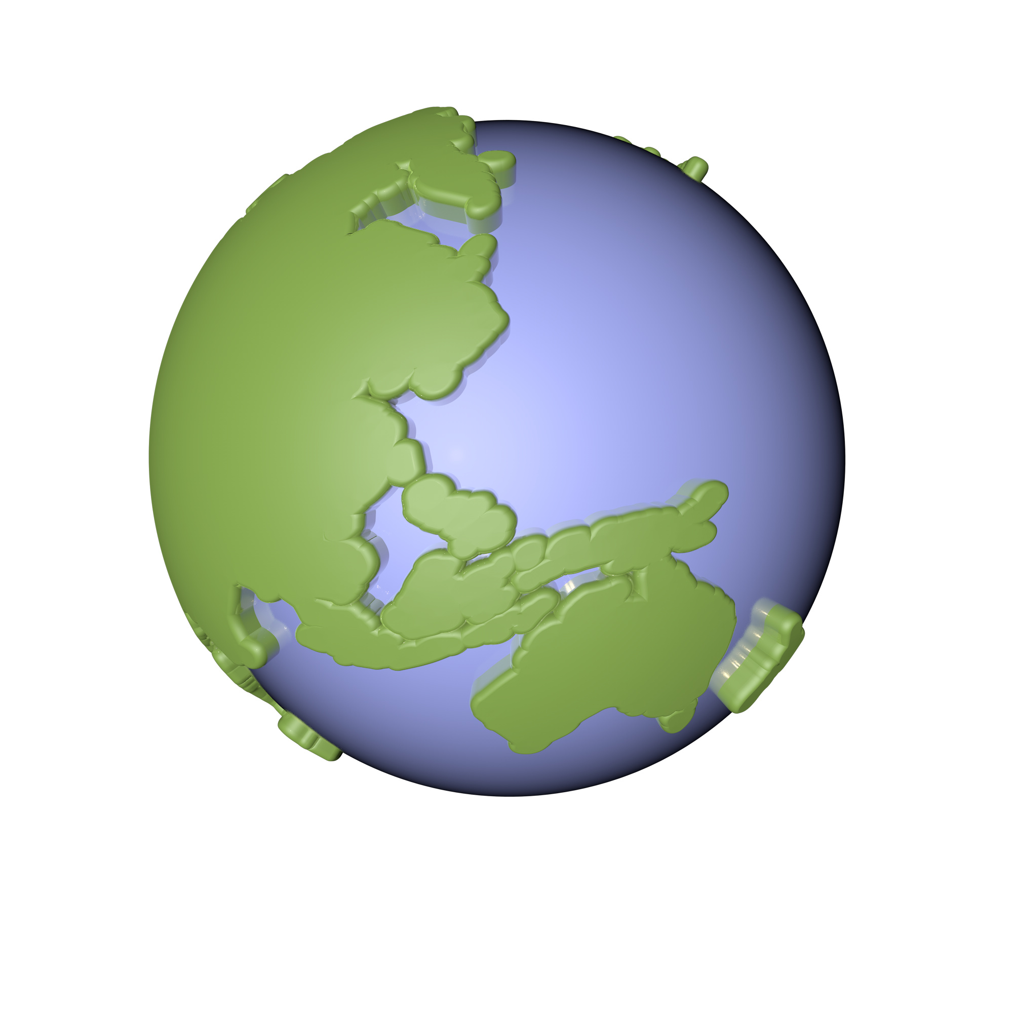 C4D地球模型免扣PNG图片
