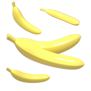 C4D香蕉水果元素