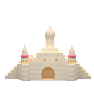 立体卡通粉色城堡