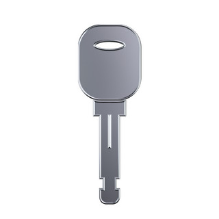 一串车钥匙海报模板_C4D银色金属质感立体钥匙装饰