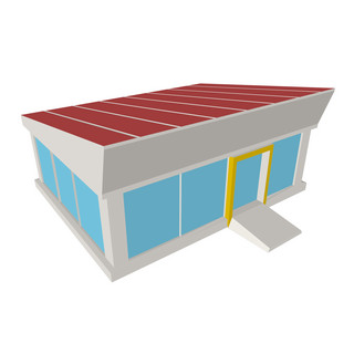 建筑大厦海报模板_C4D房子3D模型PNG