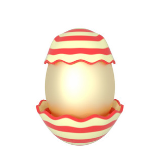 C4D金色立体质感创意布料彩蛋复活节彩蛋