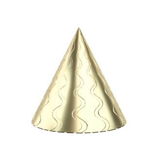 金色金属质感纹理圆锥装饰