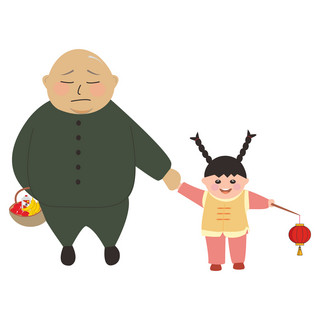 中元节祭祖卡通图