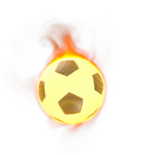 立体足球海报模板_一颗燃烧的火焰足球