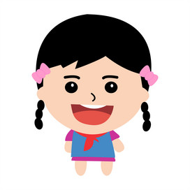 学生卡通图可爱学生小女孩元素原创