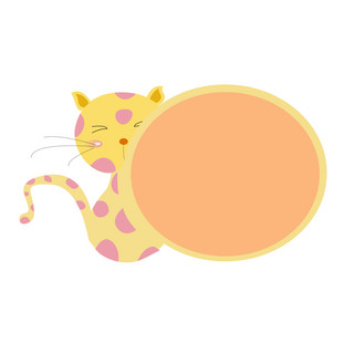 可爱猫咪海报模板_原创边框元素之卡通可爱猫咪边框