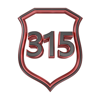 315C4D黑红立体盾牌