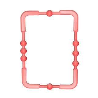装饰粉红色海报模板_女王节边框装饰C4D
