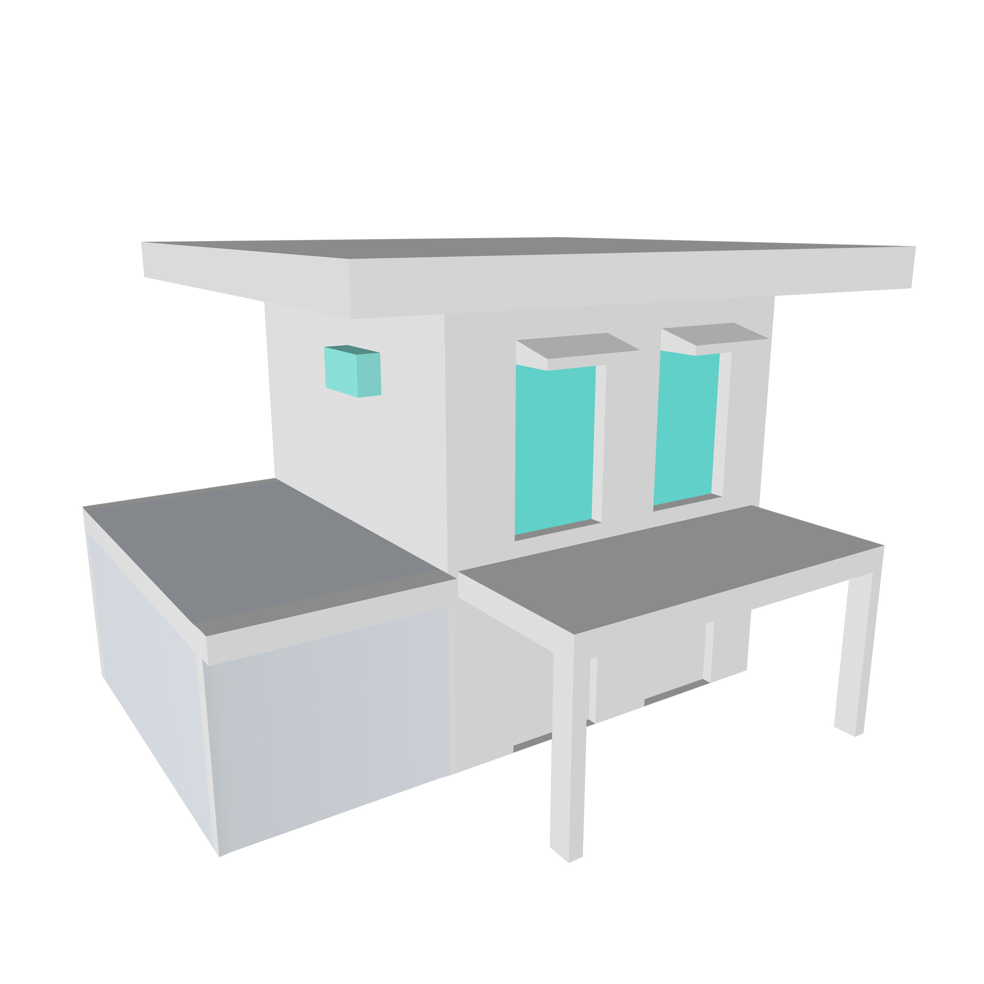3D房屋模型PNG下载图片
