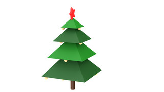 圣诞树装饰海报模板_平安夜圣诞树矢量图