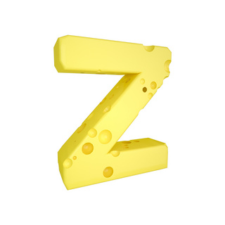 创意z海报模板_C4D创意奶酪字母Z装饰