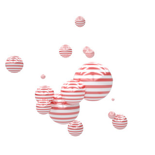 立体圆球海报模板_C4D立体漂浮球素材免费下载