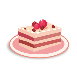 粉色可爱卡通蛋糕食物元素