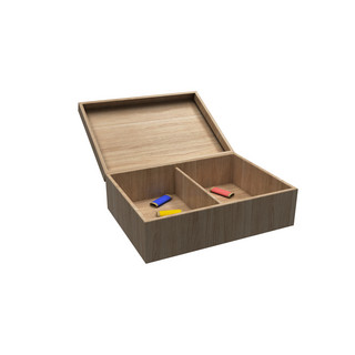 木纹理写实针线盒