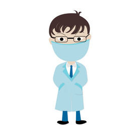 卡通可爱职业人物元素之医生