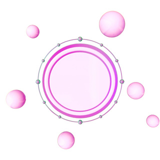 圆形圆形边框海报模板_粉色C4D立体边框节日装饰