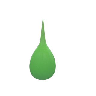 矢量形状绿色水滴