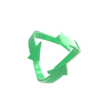 3D立体可回收绿色标志