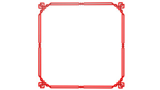 装饰红色中国风海报模板_C4D春节红色中国风边框