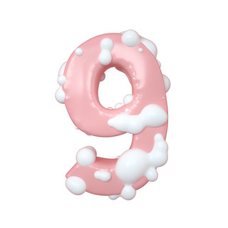 C4D粉嫩奶油蛋糕立体数字9元素