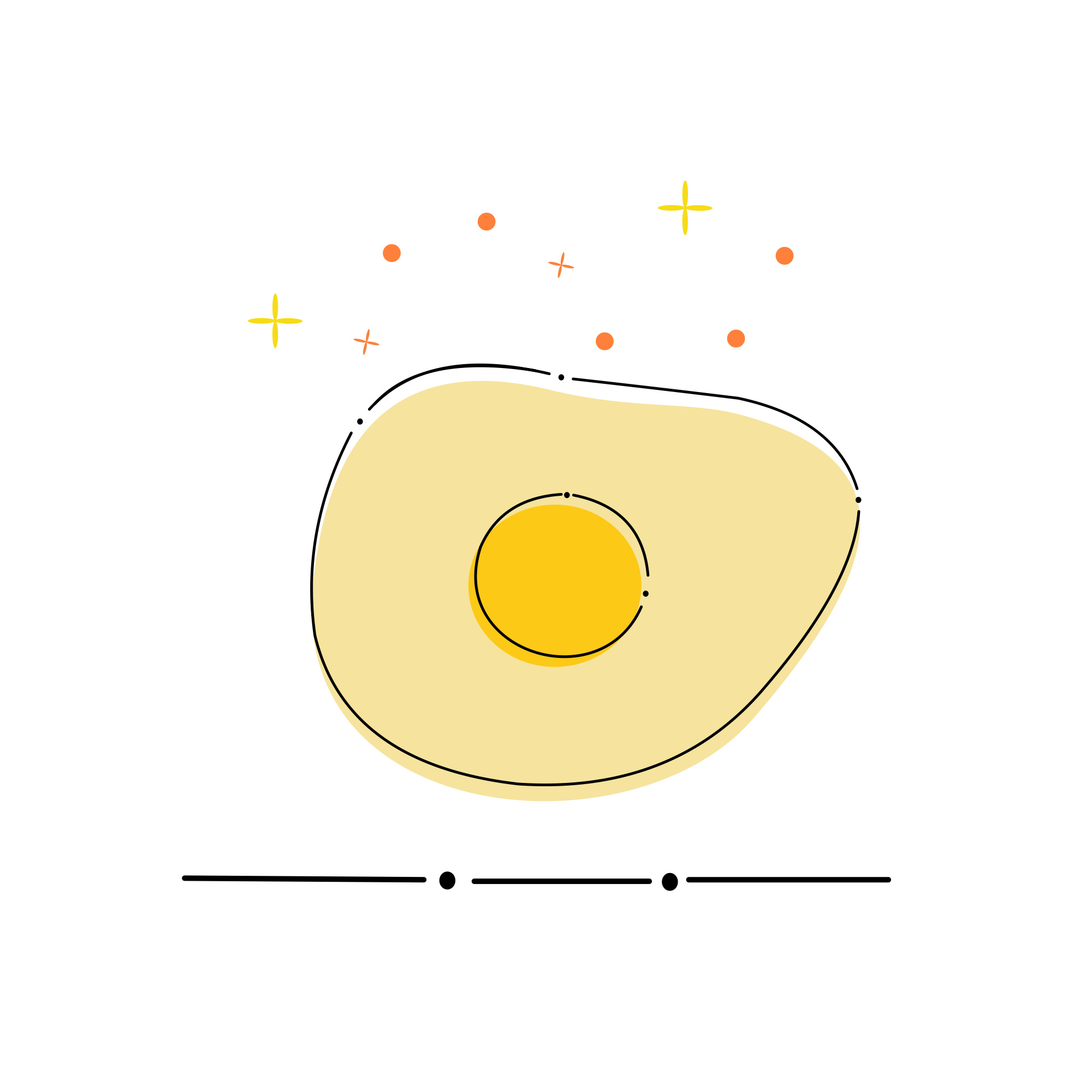 MBE图标元素之卡通可爱美食荷包蛋图片