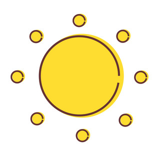 太阳图标设计可爱卡通天气MBE矢量元素