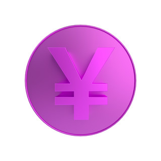 C4D电商紫色立体金币