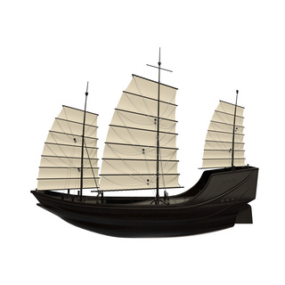 木制大帆船工艺品