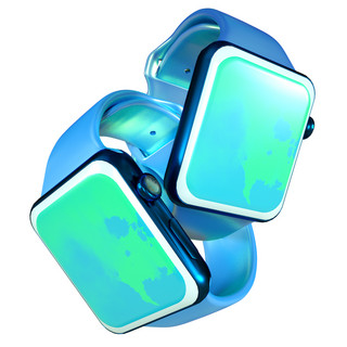 科技智能手表信息未来通讯暖色穿戴电商蓝色
