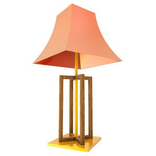 C4D创意木质金色台灯